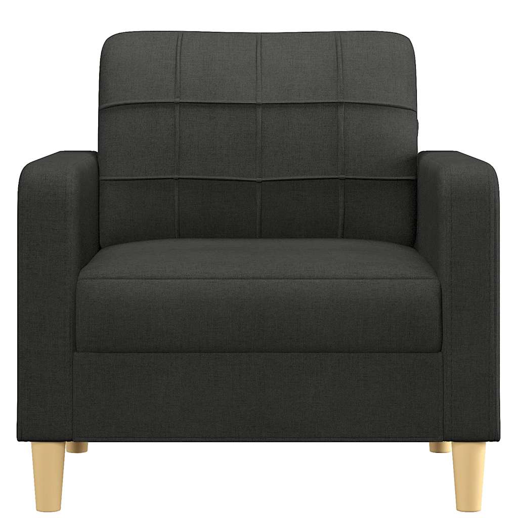 vidaXL Fotel, czarny, 60 cm, obity tkaniną