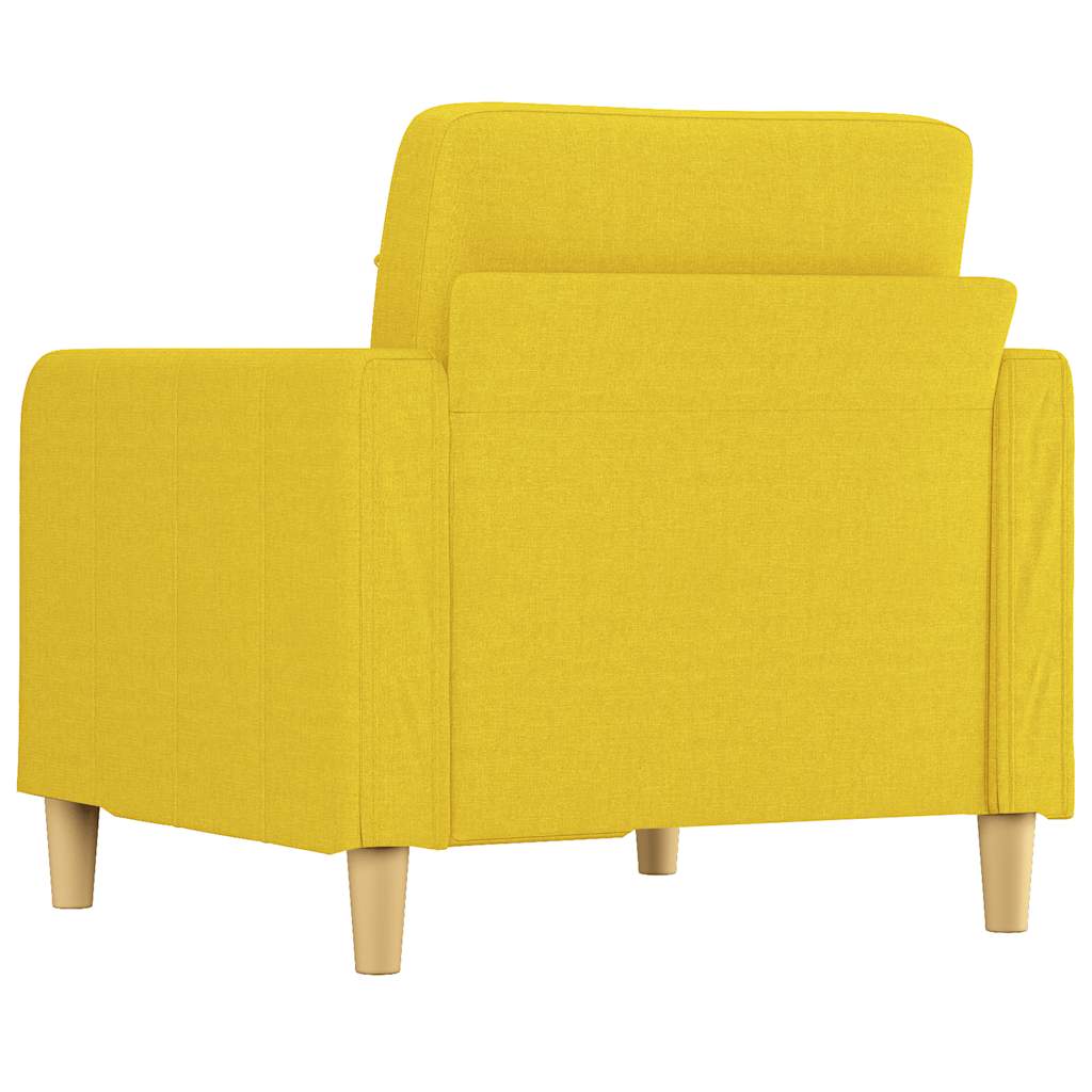vidaXL Fotel, jasnożółty, 60 cm, obity tkaniną