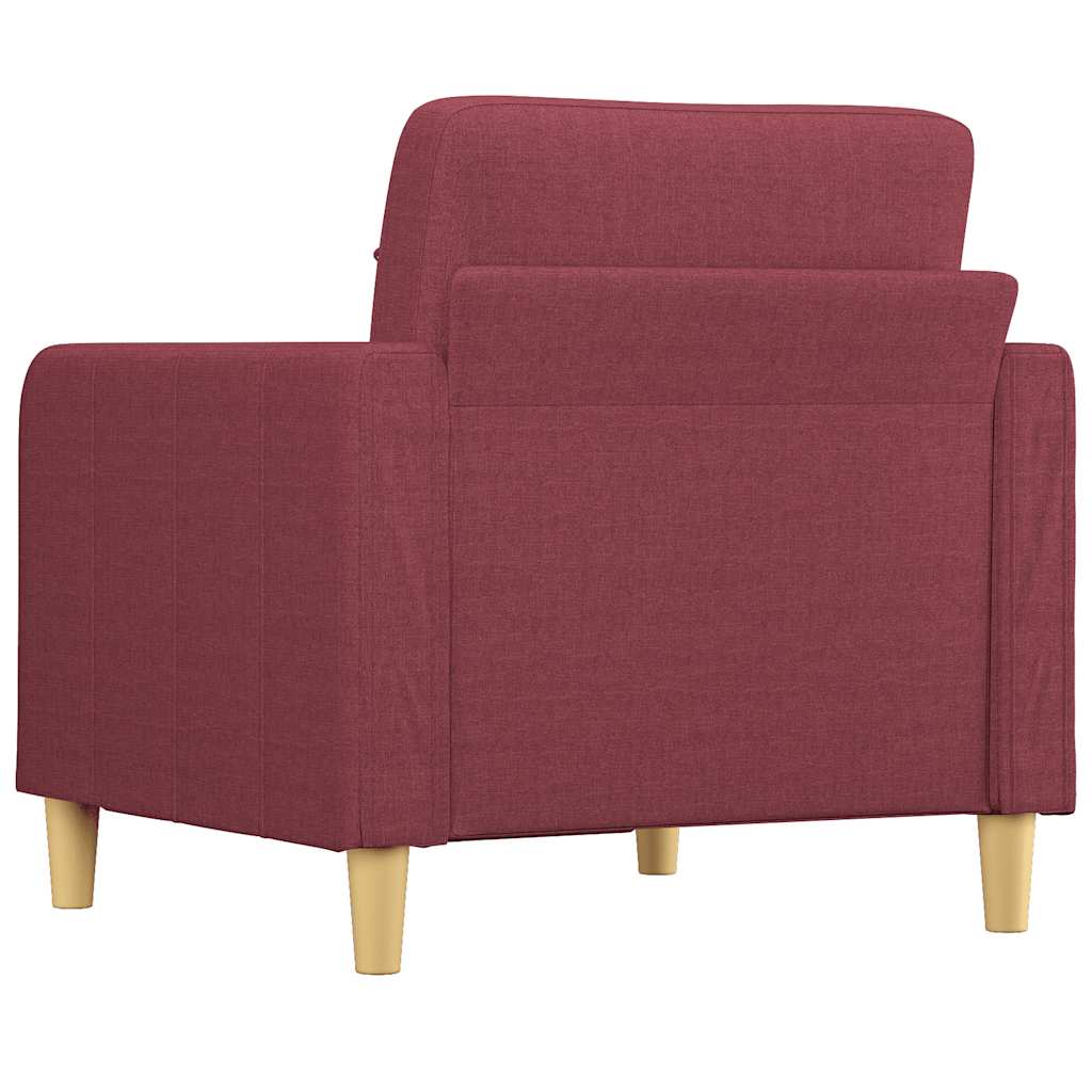 vidaXL Fotel, winna czerwień, 60 cm, obity tkaniną