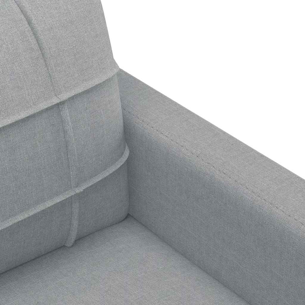 vidaXL Sofa 2-osobowa, jasnoszara, 120 cm, tapicerowana tkaniną