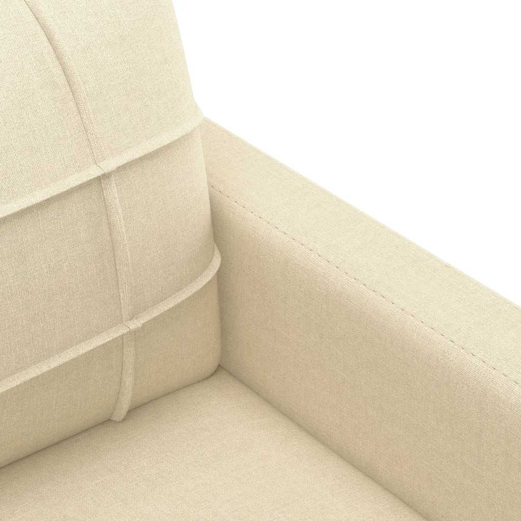 vidaXL 2-osobowa sofa, kremowa, 120 cm, tapicerowana tkaniną