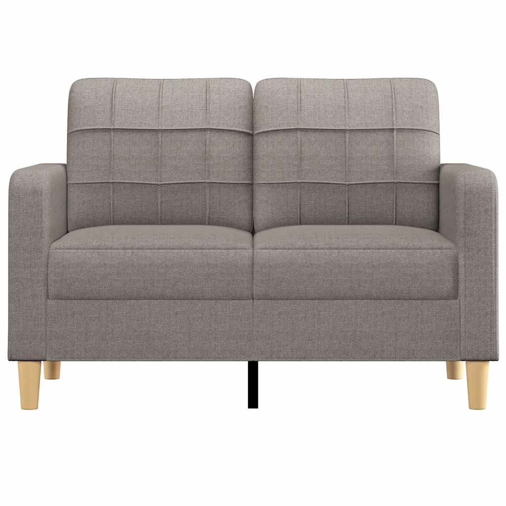 vidaXL Sofa 2-osobowa, kolor taupe, 120 cm, tapicerowana tkaniną