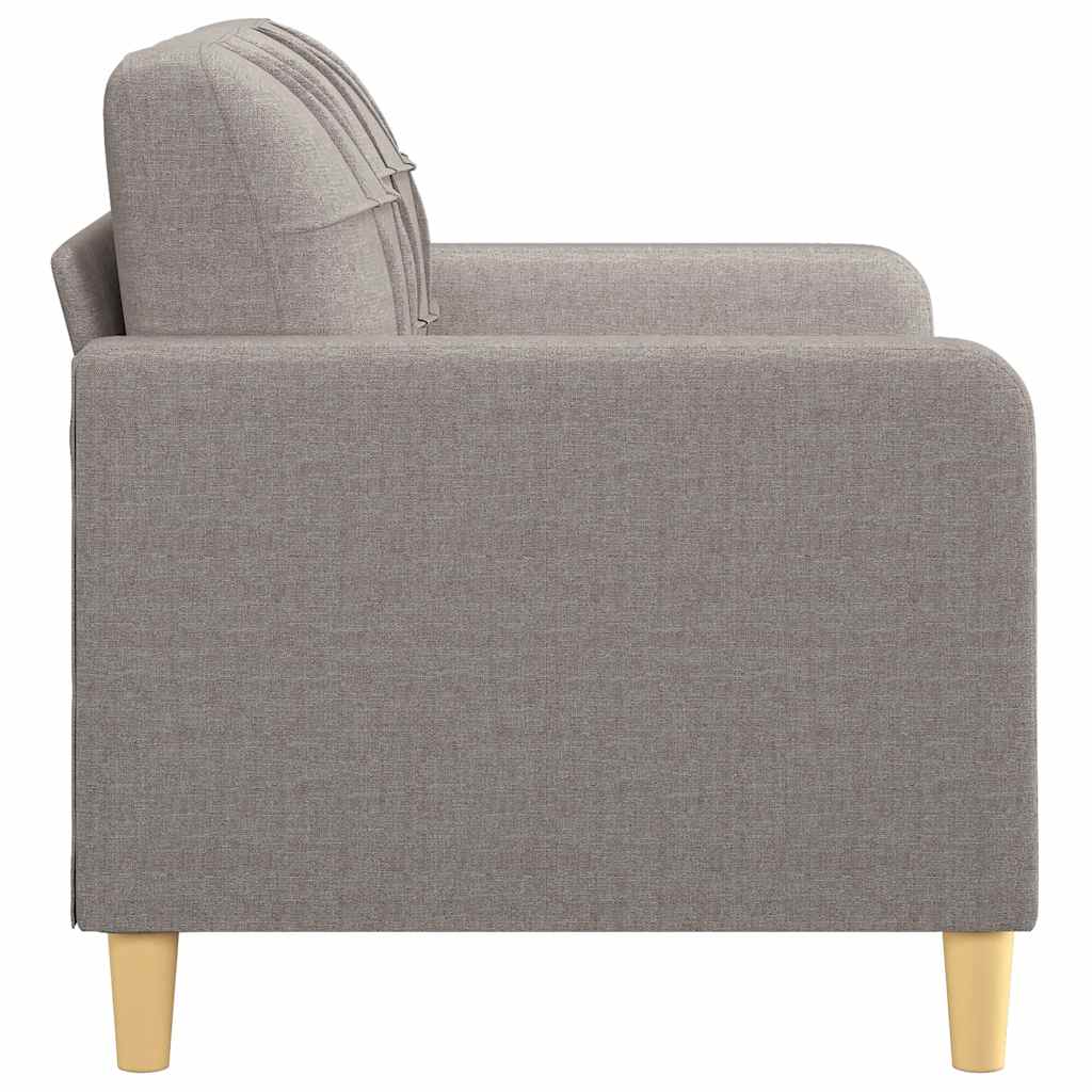 vidaXL Sofa 2-osobowa, kolor taupe, 120 cm, tapicerowana tkaniną