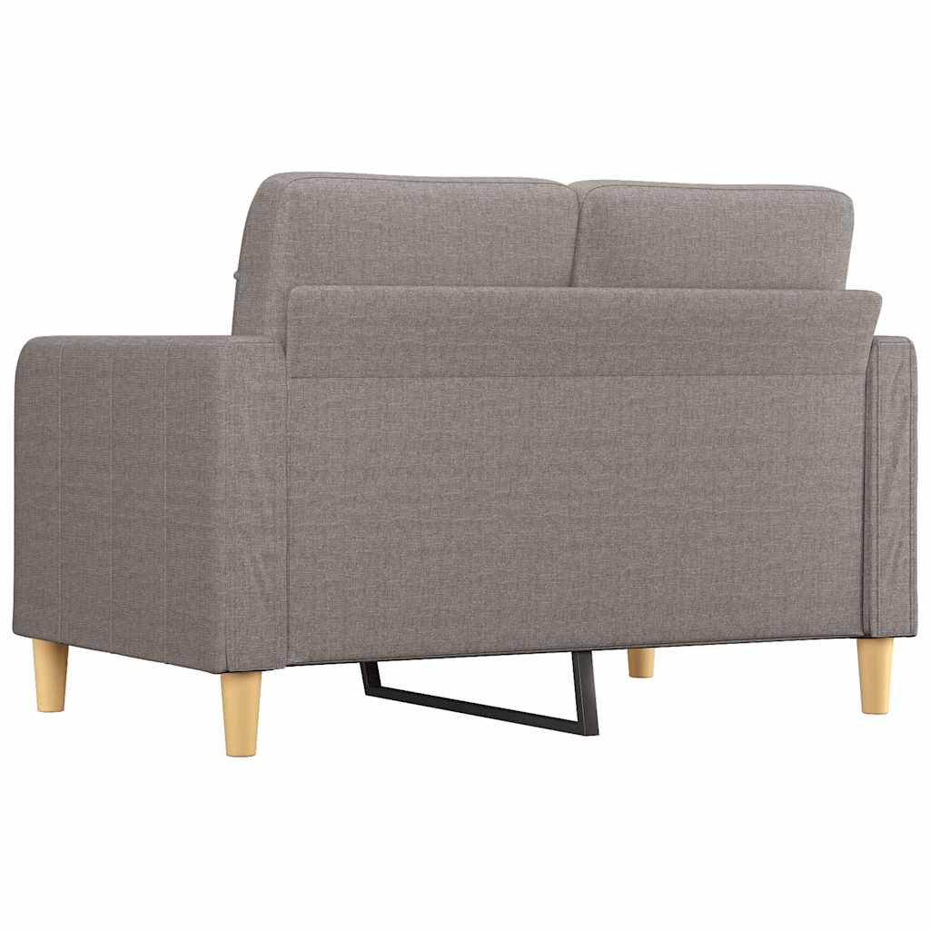 vidaXL Sofa 2-osobowa, kolor taupe, 120 cm, tapicerowana tkaniną