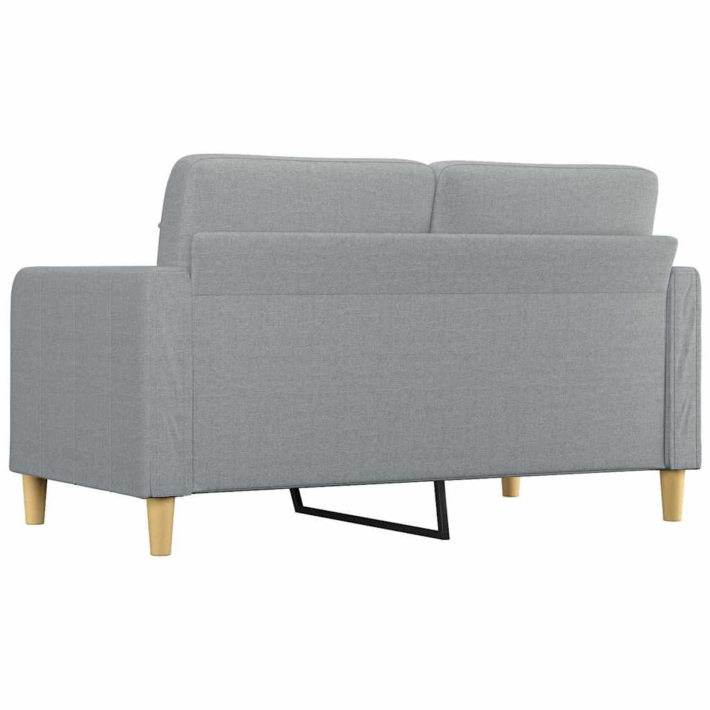 vidaXL Sofa 2-osobowa, jasnoszara, 140 cm, tapicerowana tkaniną