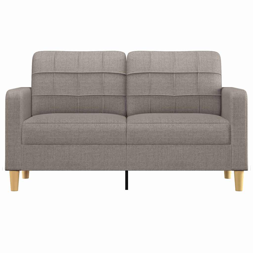 vidaXL Sofa 2-osobowa, kolor taupe, 140 cm, tapicerowana tkaniną