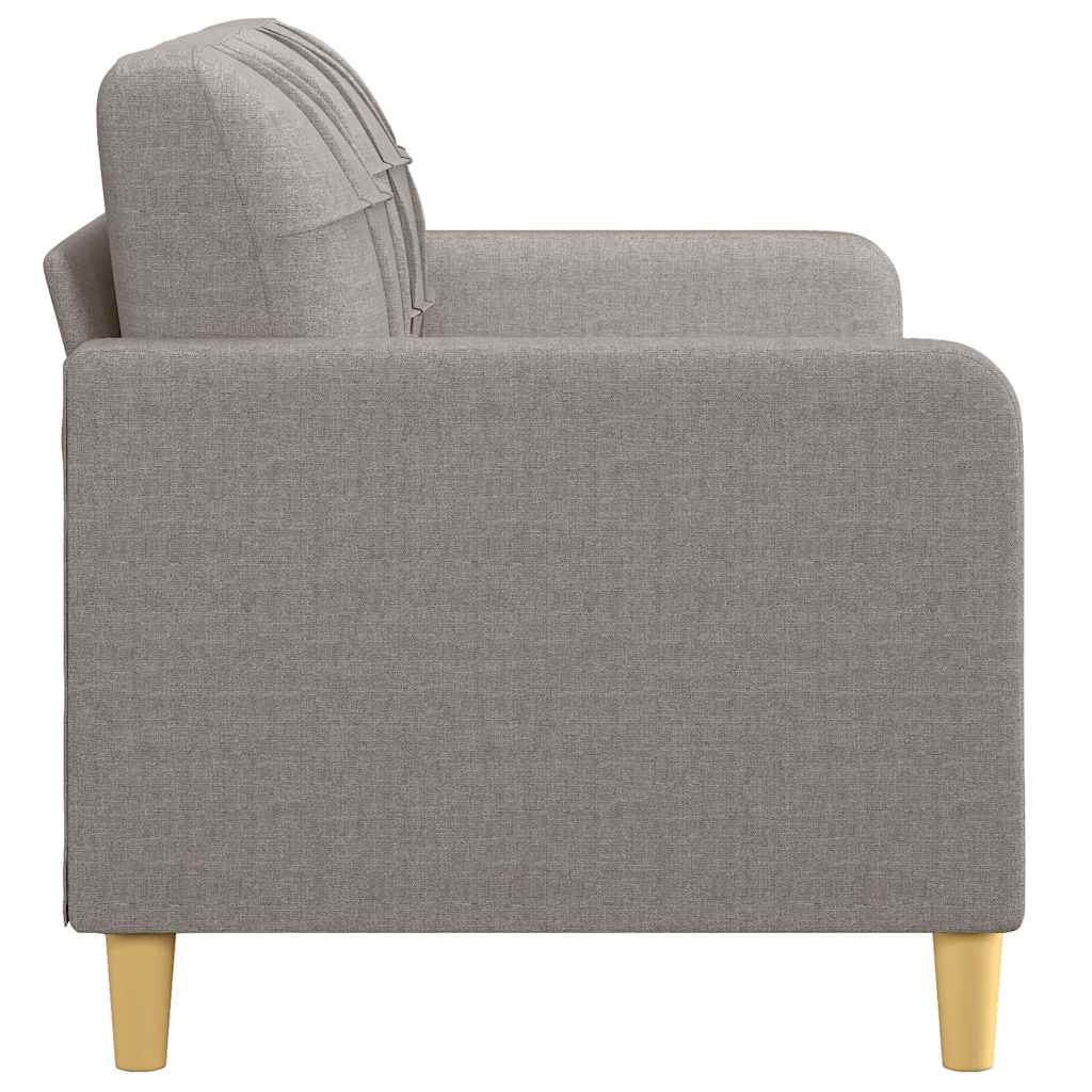 vidaXL Sofa 2-osobowa, kolor taupe, 140 cm, tapicerowana tkaniną