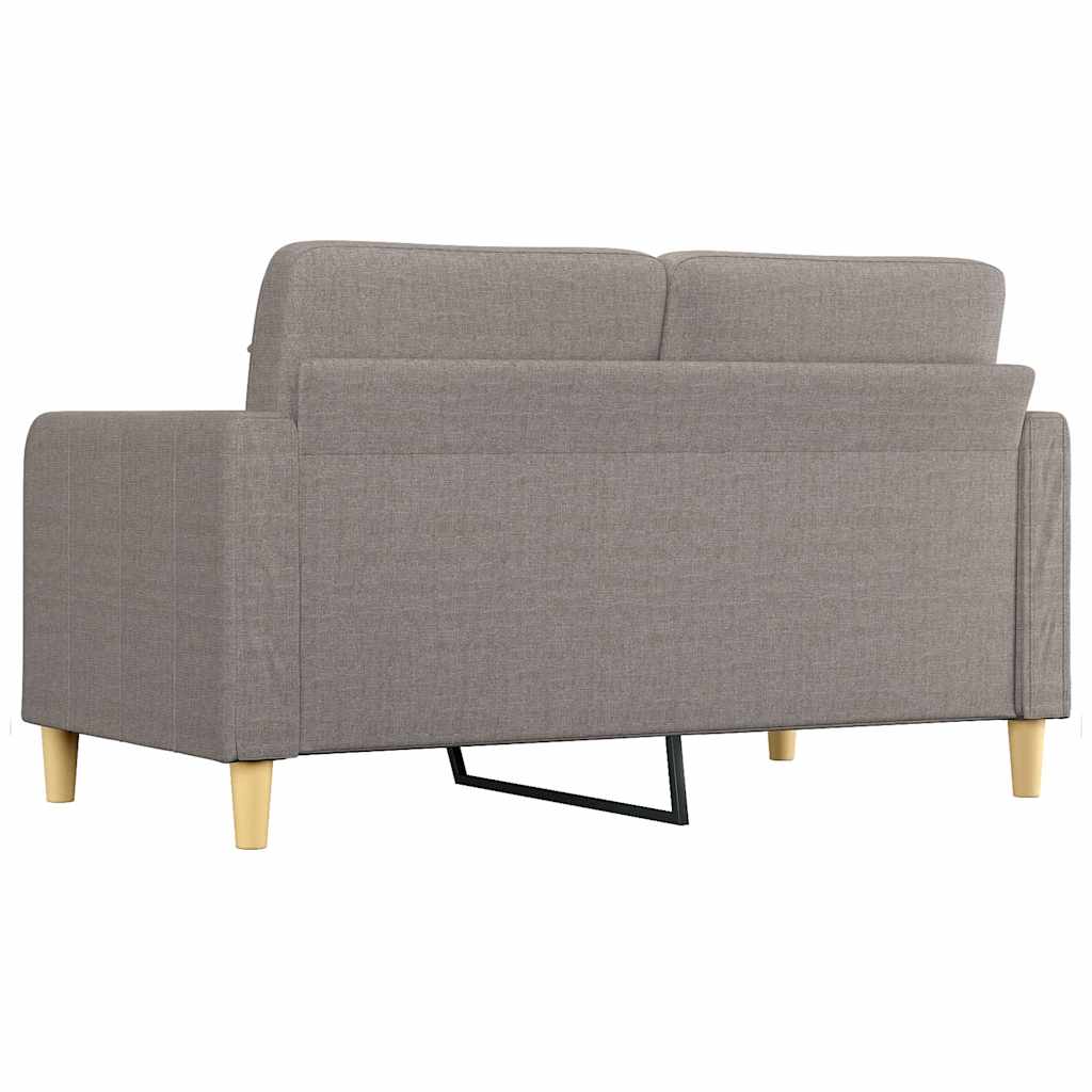 vidaXL Sofa 2-osobowa, kolor taupe, 140 cm, tapicerowana tkaniną