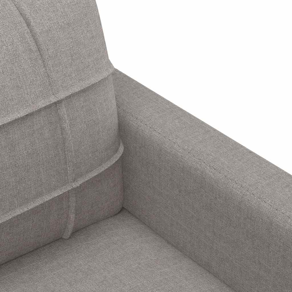 vidaXL Sofa 2-osobowa, kolor taupe, 140 cm, tapicerowana tkaniną