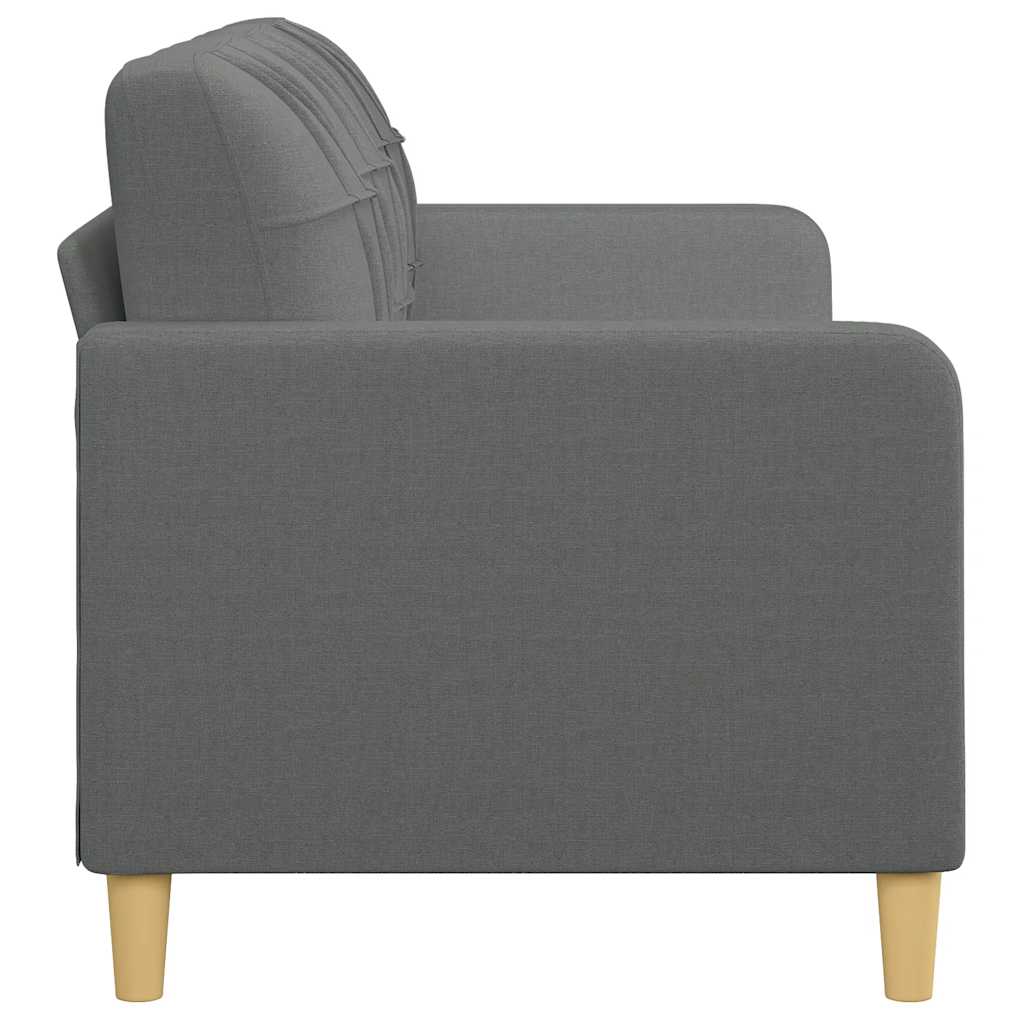 vidaXL Sofa 3-osobowa, ciemnoszara, 180 cm, tapicerowana tkaniną