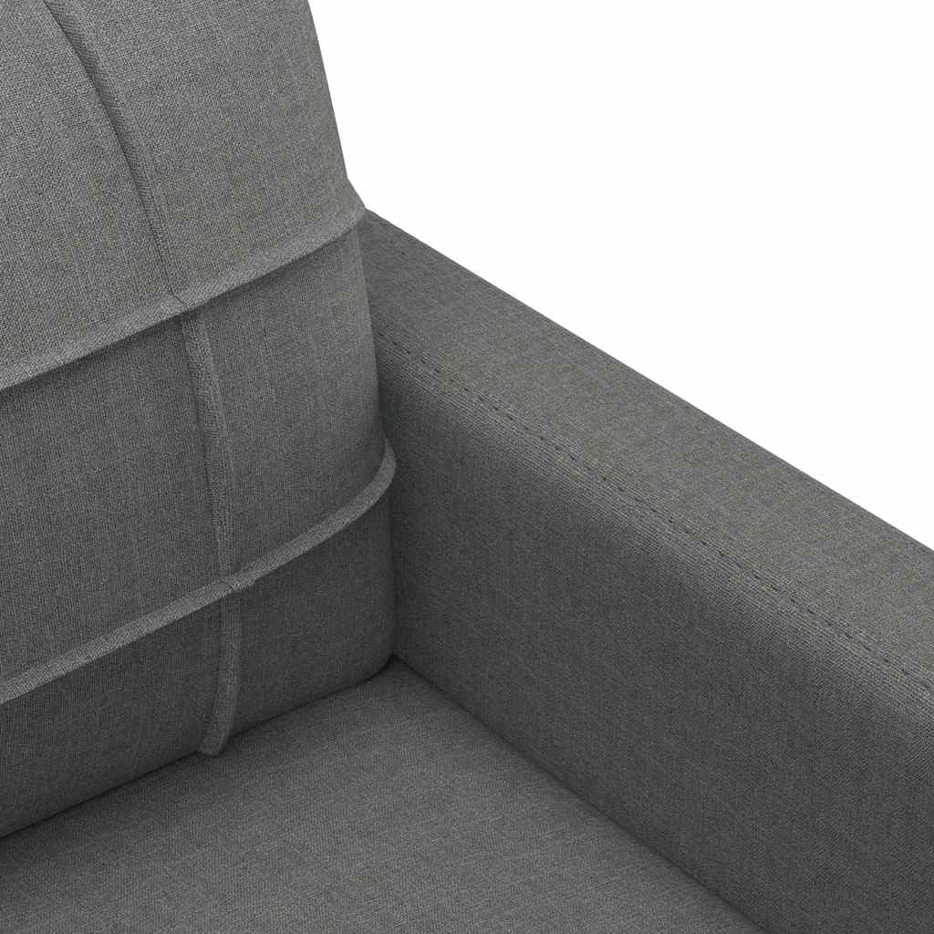 vidaXL Sofa 3-osobowa, ciemnoszara, 180 cm, tapicerowana tkaniną