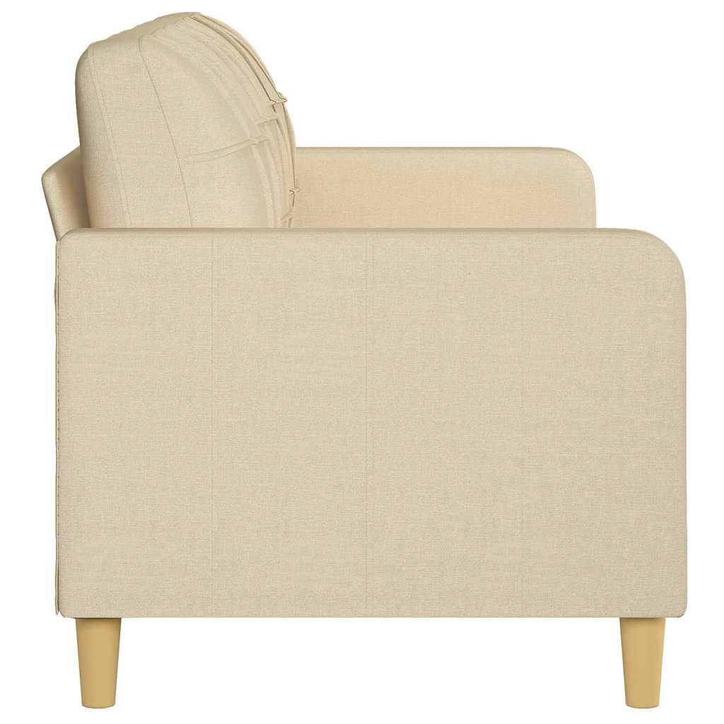 vidaXL 3-osobowa sofa, kremowa, 180 cm, tapicerowana tkaniną