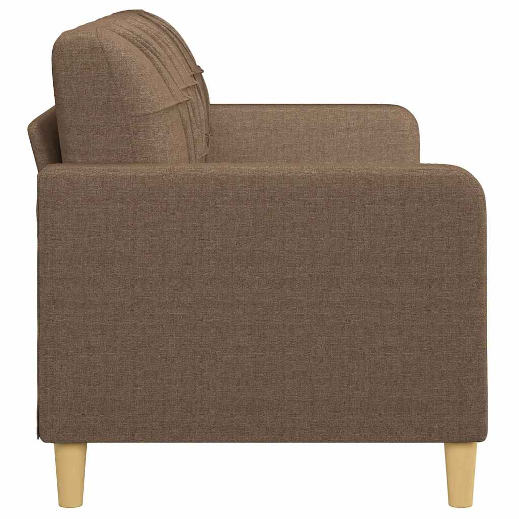 vidaXL Sofa 3-osobowa, brązowa, 180 cm, tapicerowana tkaniną