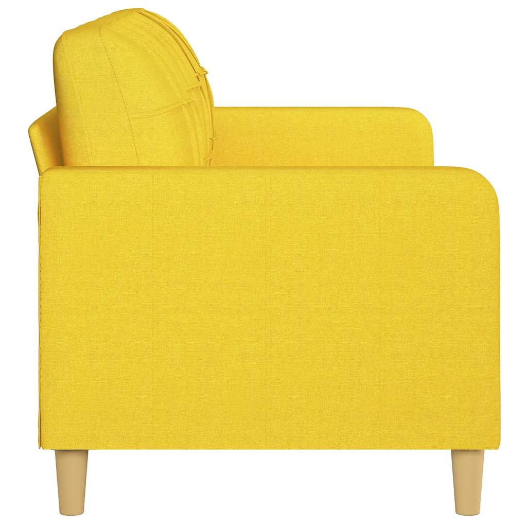 vidaXL Sofa 3-osobowa, jasnożółta, 180 cm, tapicerowana tkaniną