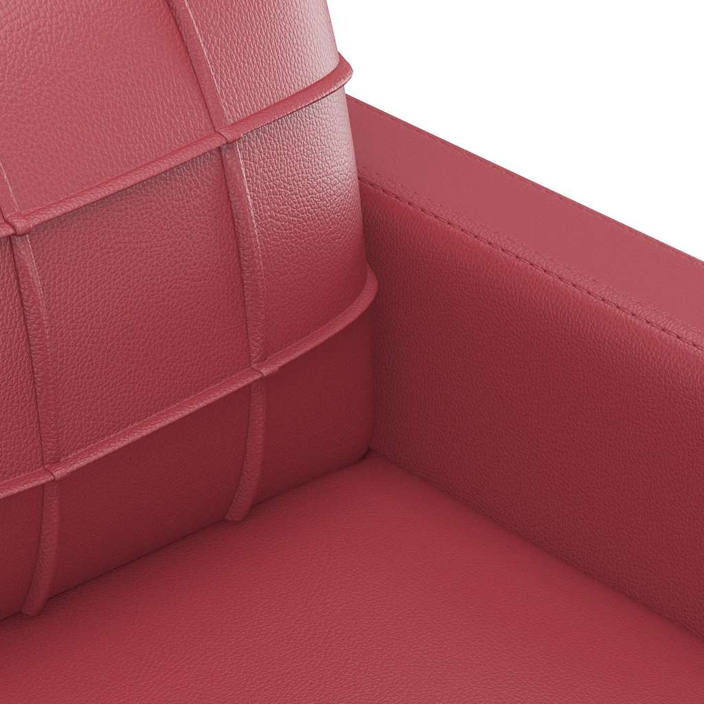 vidaXL Fotel, winna czerwień, 60 cm, obity sztuczną skórą