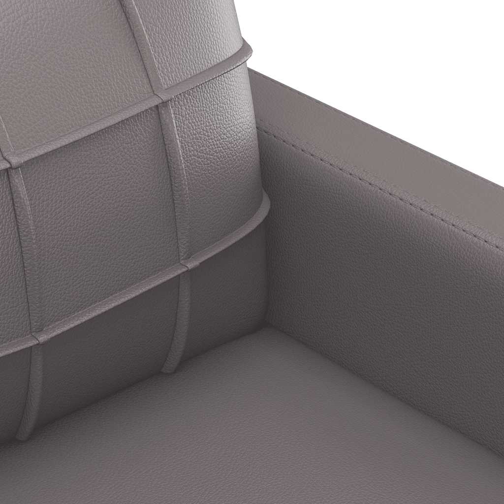 vidaXL 2-osobowa sofa, szary, 120 cm, sztuczna skóra