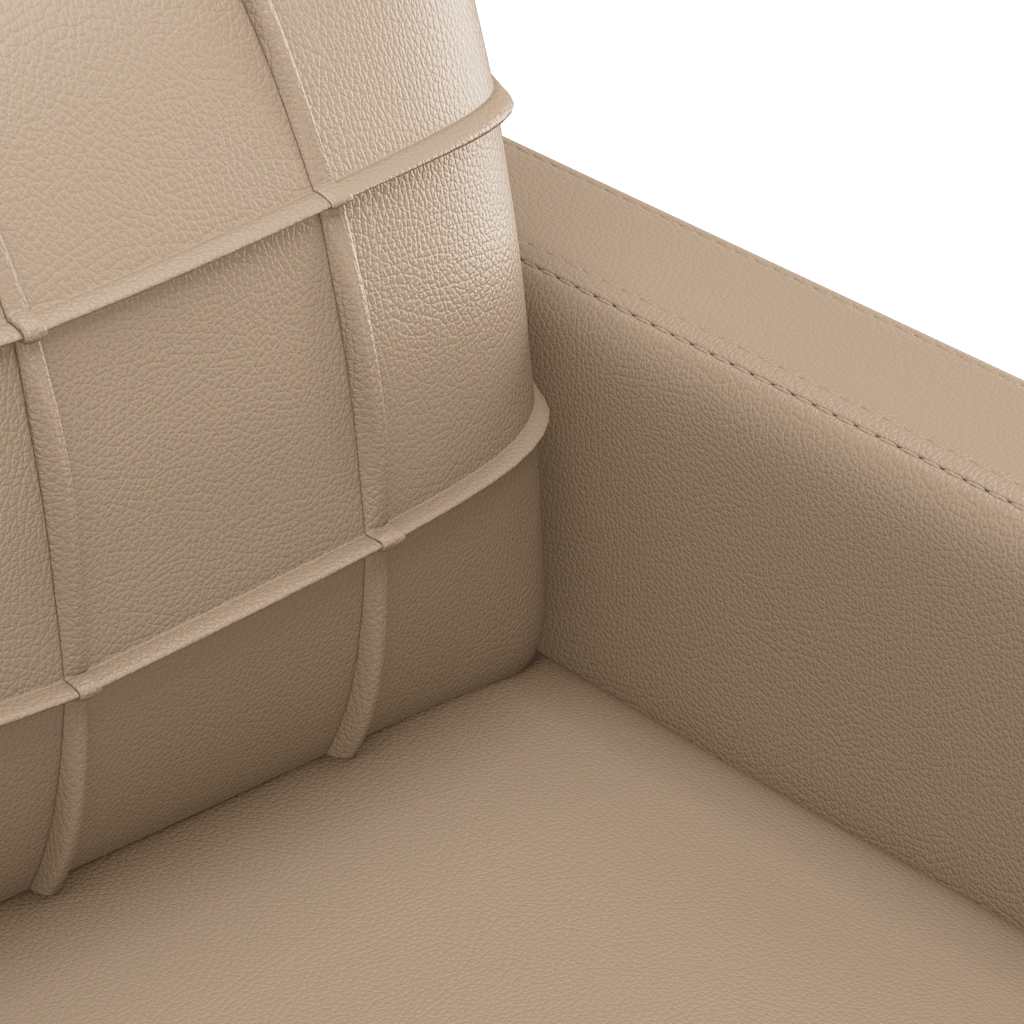 vidaXL 2-osobowa sofa, kolor cappuccino, 120 cm, sztuczna skóra