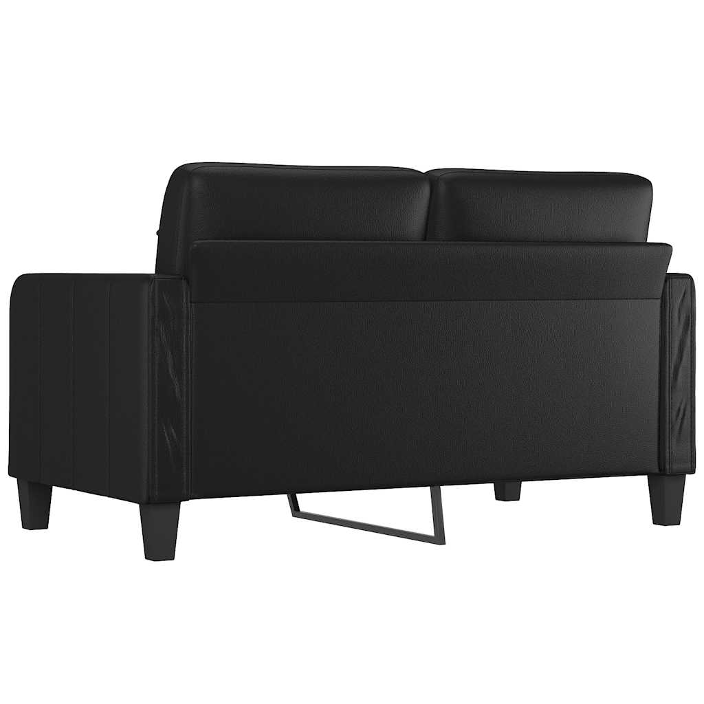 vidaXL 2-osobowa sofa, czarna, 140 cm, sztuczna skóra