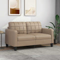 vidaXL 2-osobowa sofa, kolor cappuccino, 140 cm, sztuczna skóra