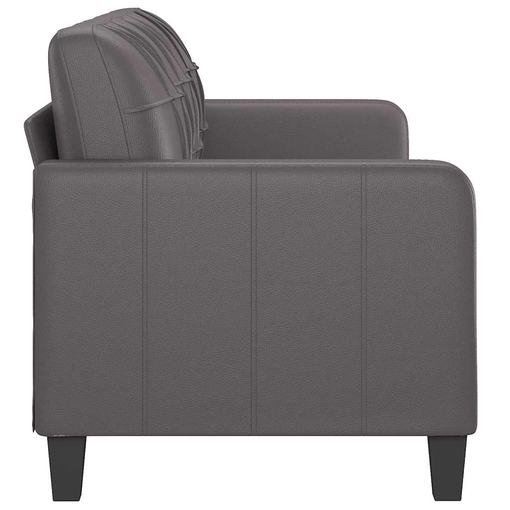 vidaXL 3-osobowa sofa, szara, 180 cm, sztuczna skóra