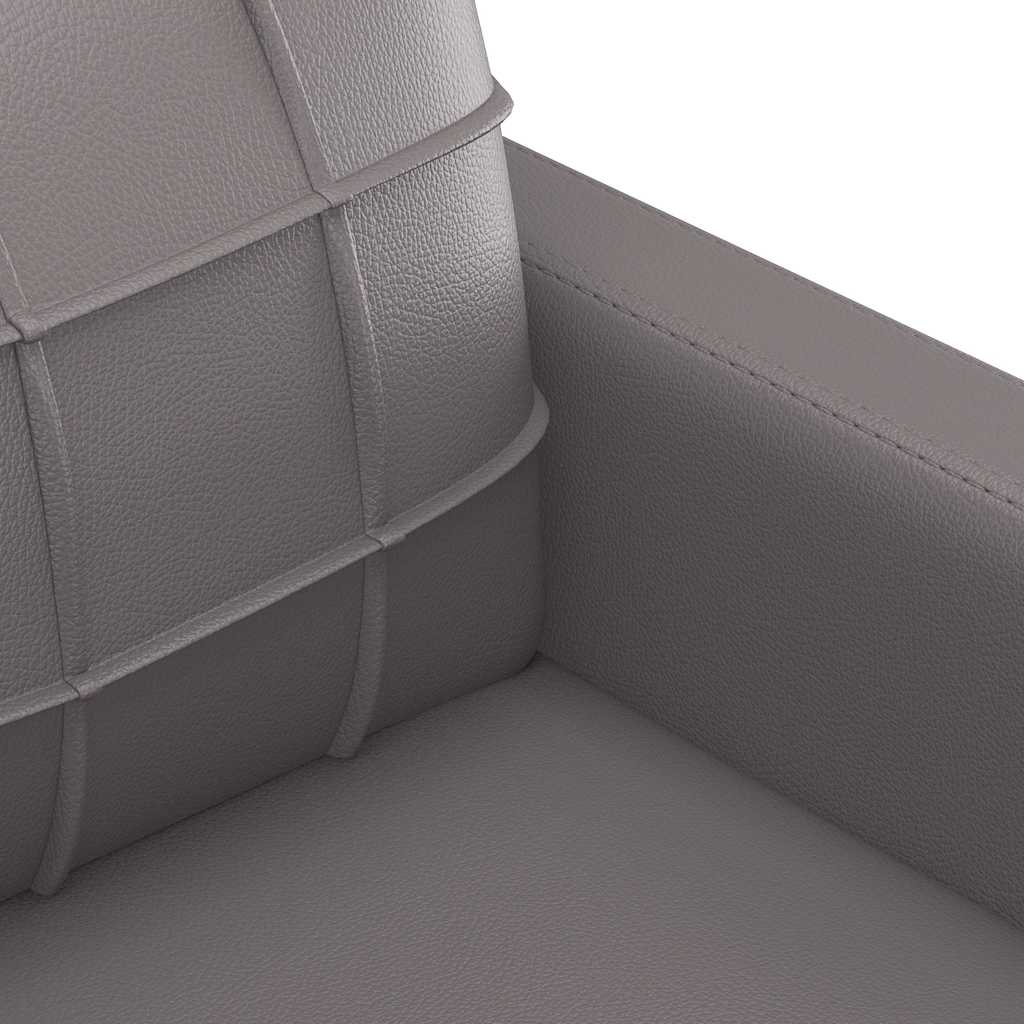 vidaXL 3-osobowa sofa, szara, 180 cm, sztuczna skóra