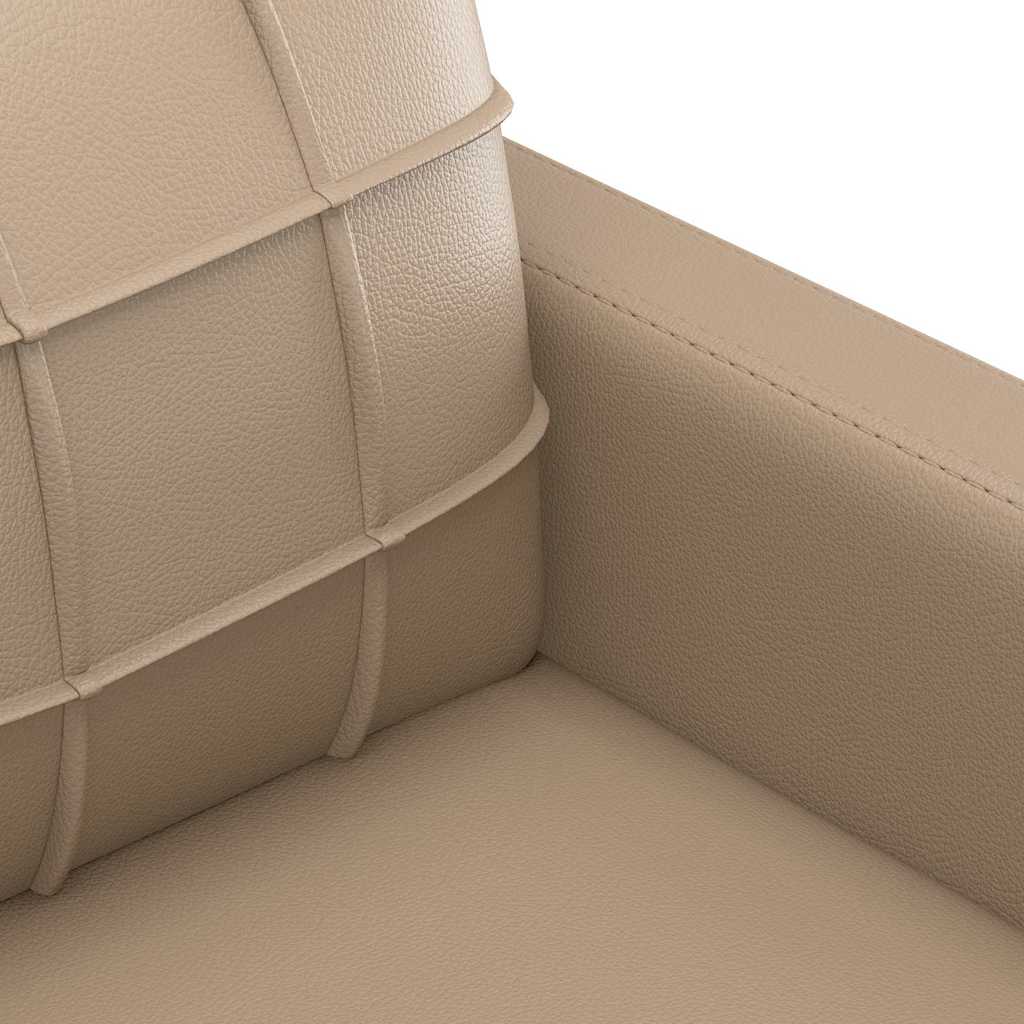 vidaXL 3-osobowa sofa, cappuccino, 180 cm, sztuczna skóra