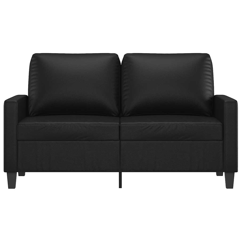 vidaXL 2-osobowa sofa, czarna, 120 cm, sztuczna skóra