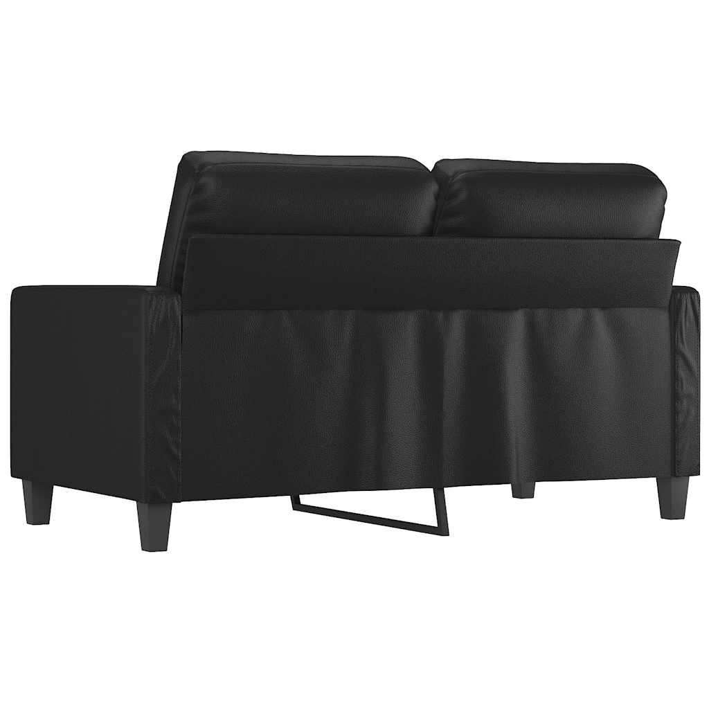 vidaXL 2-osobowa sofa, czarna, 120 cm, sztuczna skóra