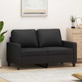 vidaXL 2-osobowa sofa, czarna, 120 cm, sztuczna skóra