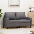 vidaXL 2-osobowa sofa, szary, 120 cm, sztuczna skóra