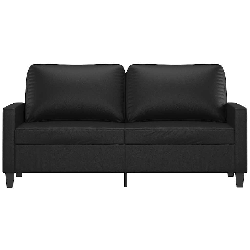 vidaXL 2-osobowa sofa, czarna, 140 cm, sztuczna skóra