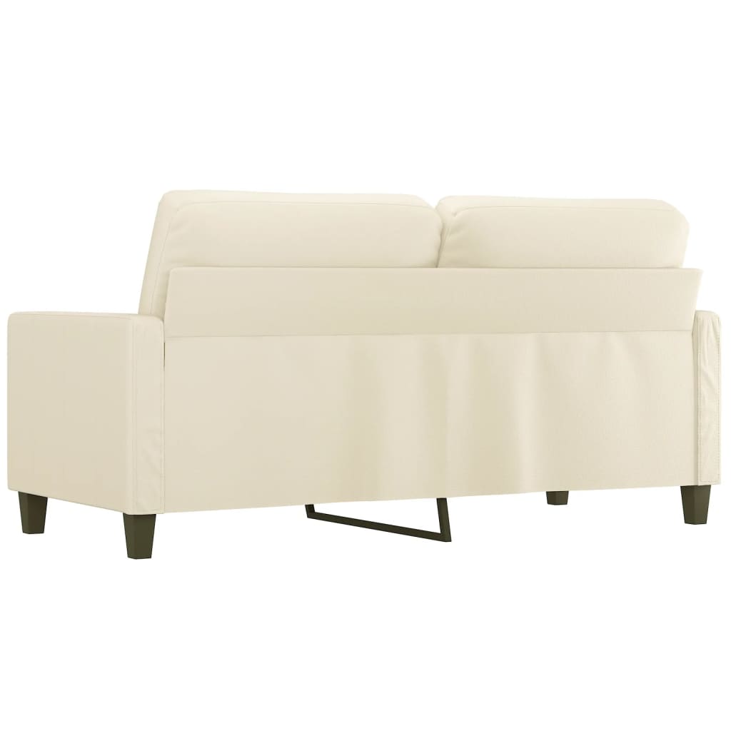 vidaXL 2-osobowa sofa, kremowy, 140 cm, sztuczna skóra