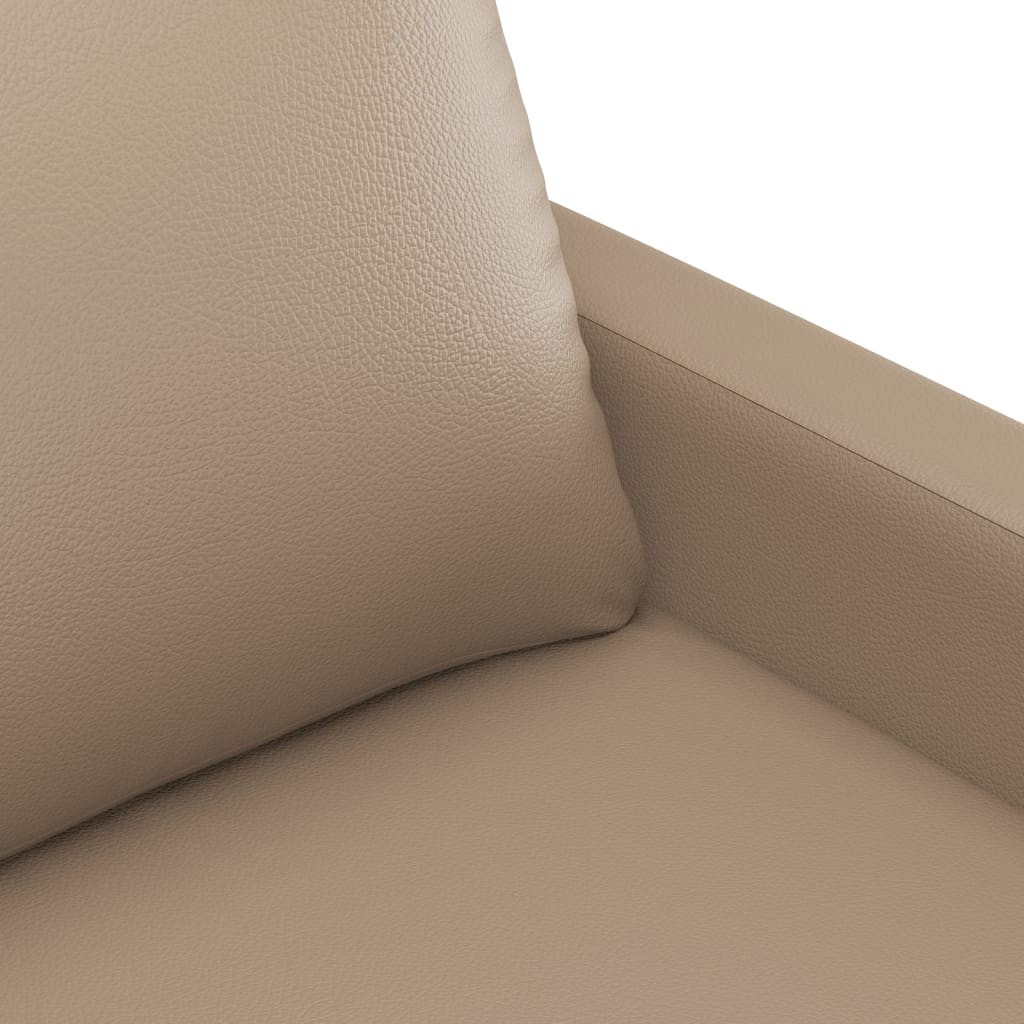 vidaXL 2-osobowa sofa, kolor cappuccino, 140 cm, sztuczna skóra