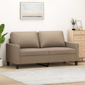 vidaXL 2-osobowa sofa, kolor cappuccino, 140 cm, sztuczna skóra