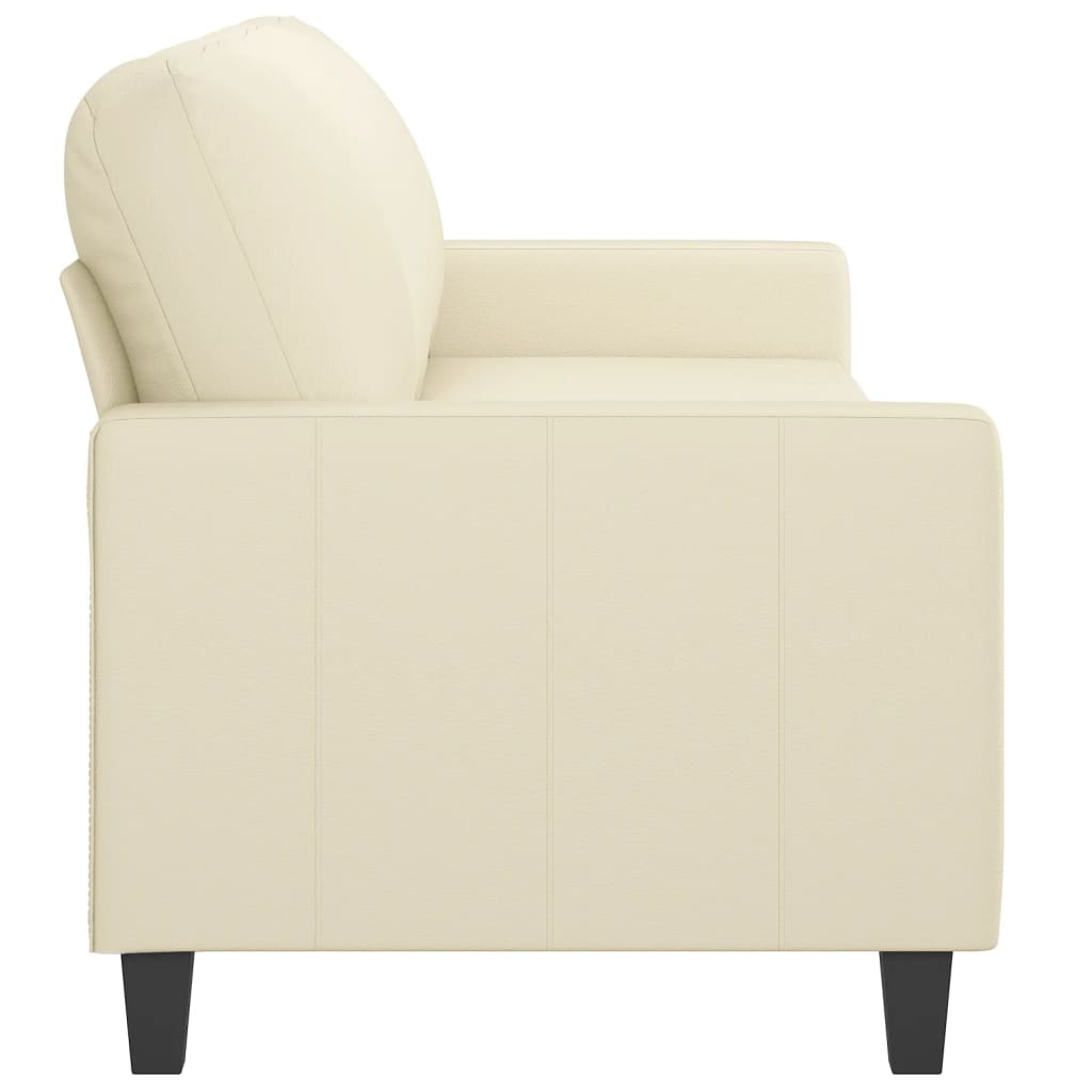 vidaXL 3-osobowa sofa, kremowa, 180 cm, sztuczna skóra
