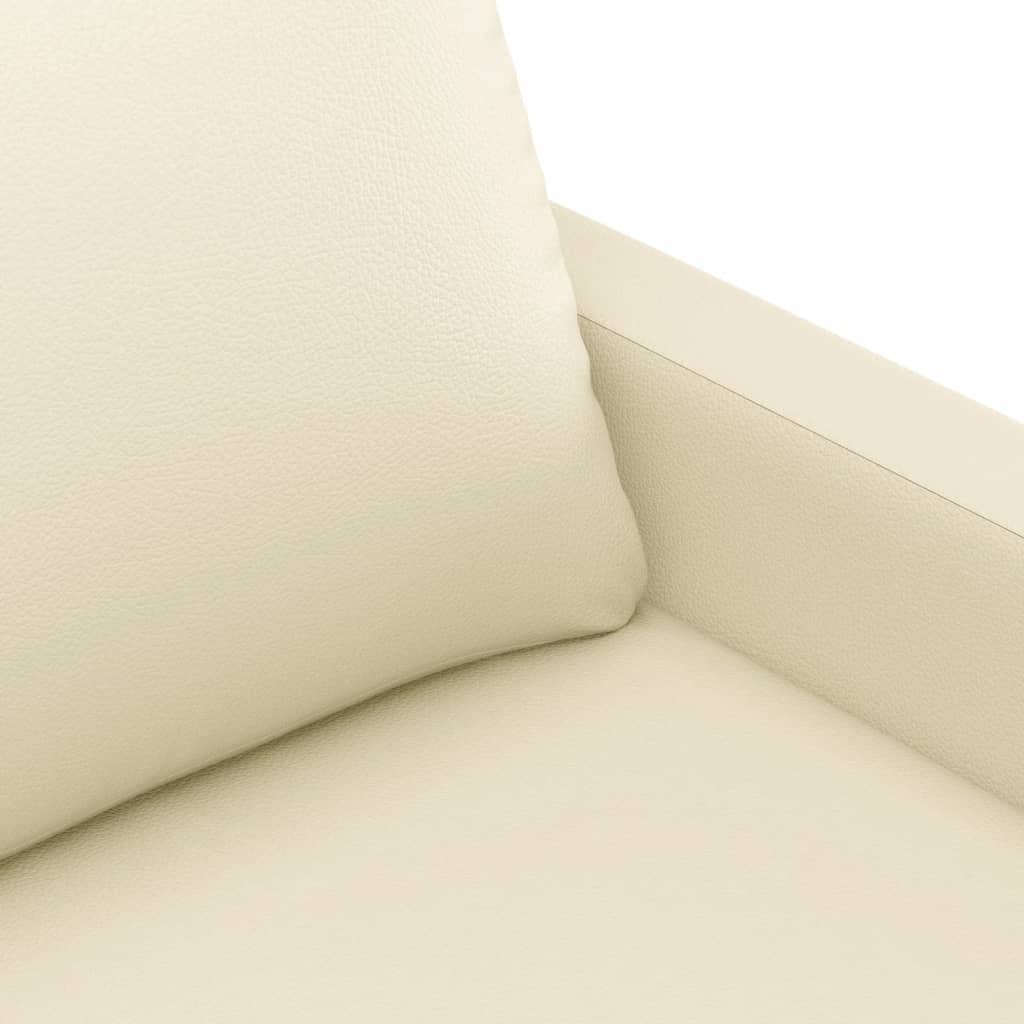 vidaXL 3-osobowa sofa, kremowa, 180 cm, sztuczna skóra