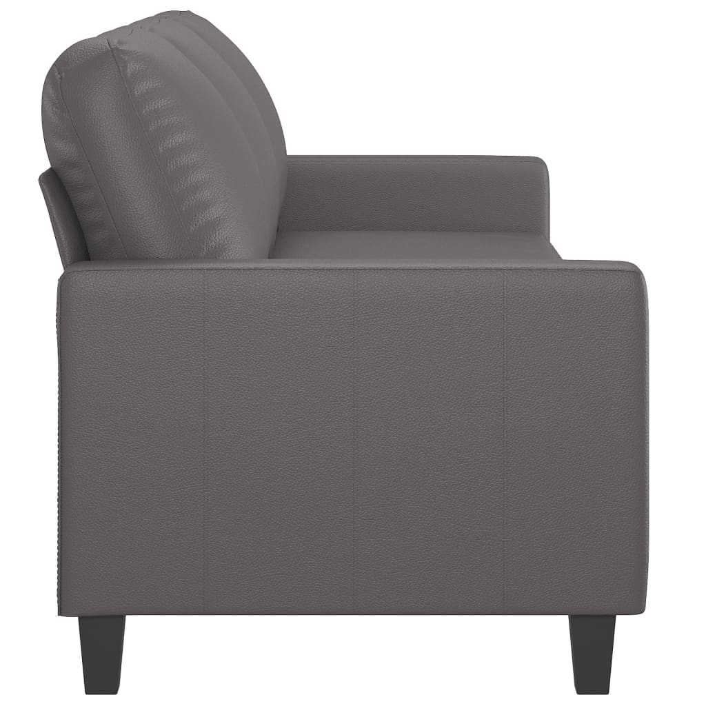 vidaXL 3-osobowa sofa, szara, 180 cm, sztuczna skóra