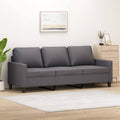 vidaXL 3-osobowa sofa, szara, 180 cm, sztuczna skóra