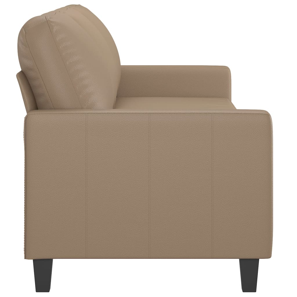 vidaXL 3-osobowa sofa, cappuccino, 180 cm, sztuczna skóra
