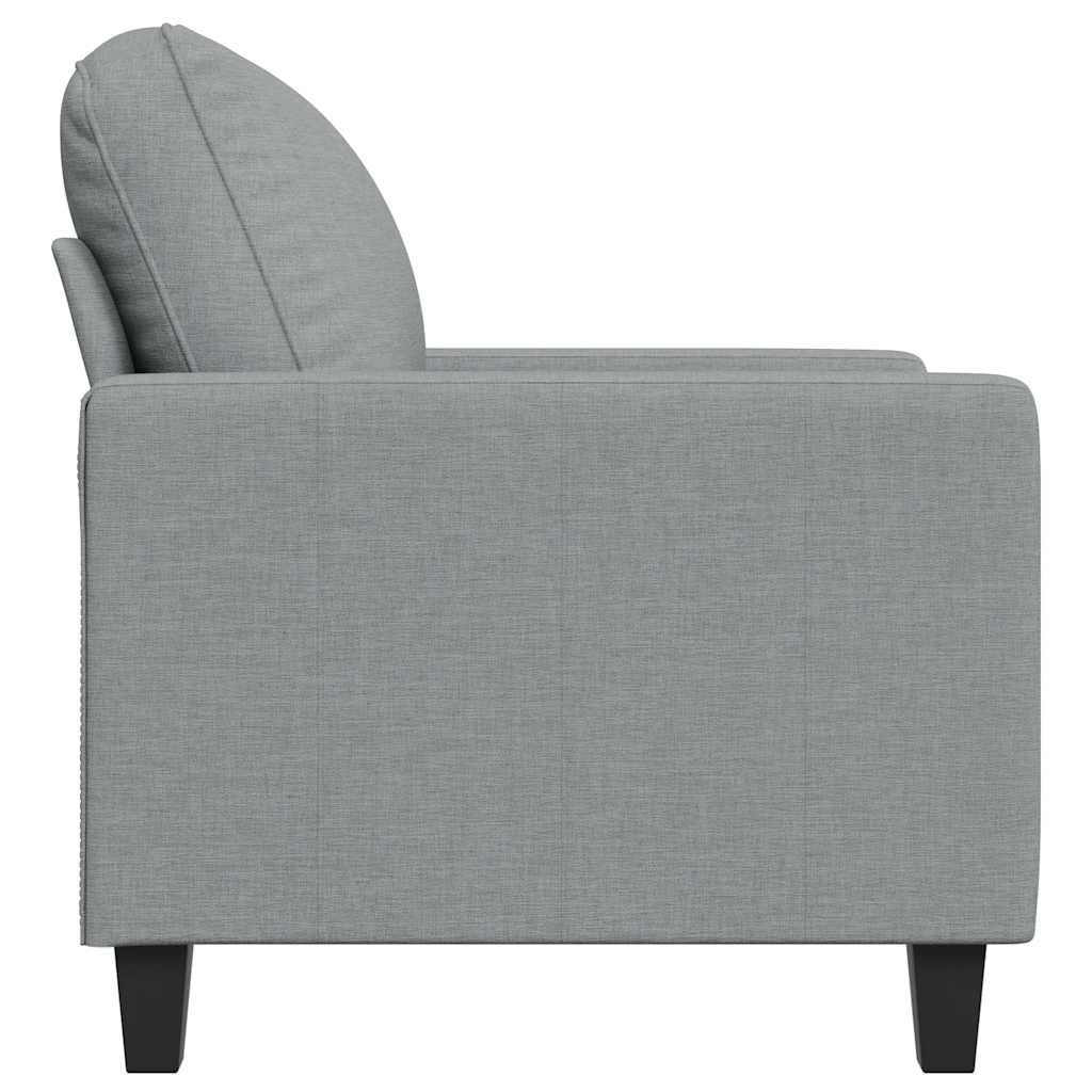 vidaXL Fotel, jasnoszary, 60 cm, obity tkaniną