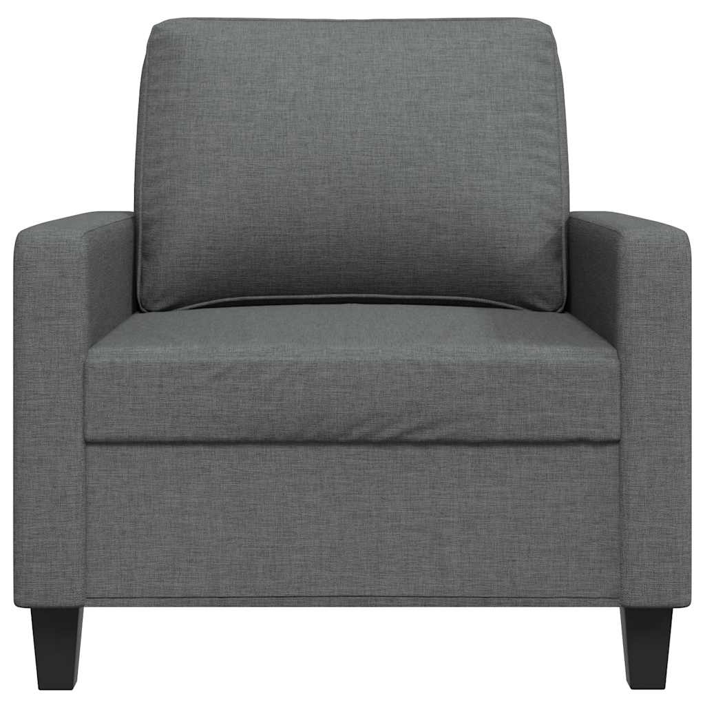 vidaXL Fotel, ciemnoszary, 60 cm, obity tkaniną