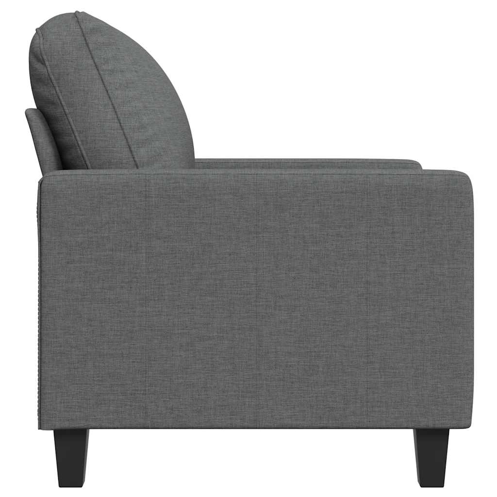 vidaXL Fotel, ciemnoszary, 60 cm, obity tkaniną