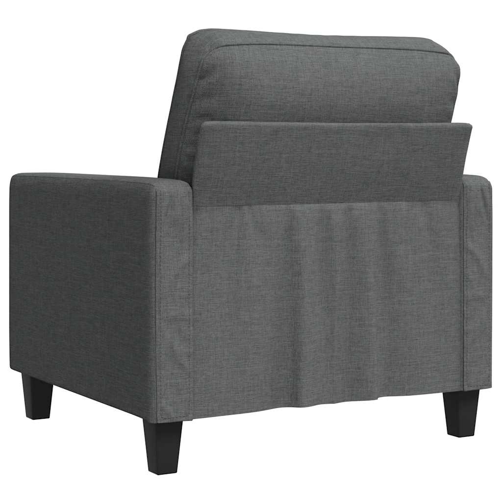 vidaXL Fotel, ciemnoszary, 60 cm, obity tkaniną