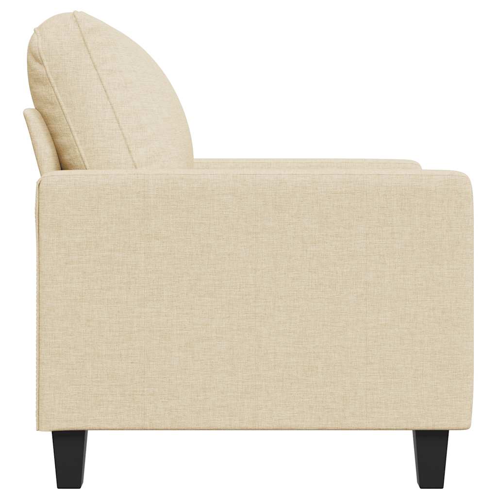vidaXL Fotel, kremowy, 60 cm, obity tkaniną