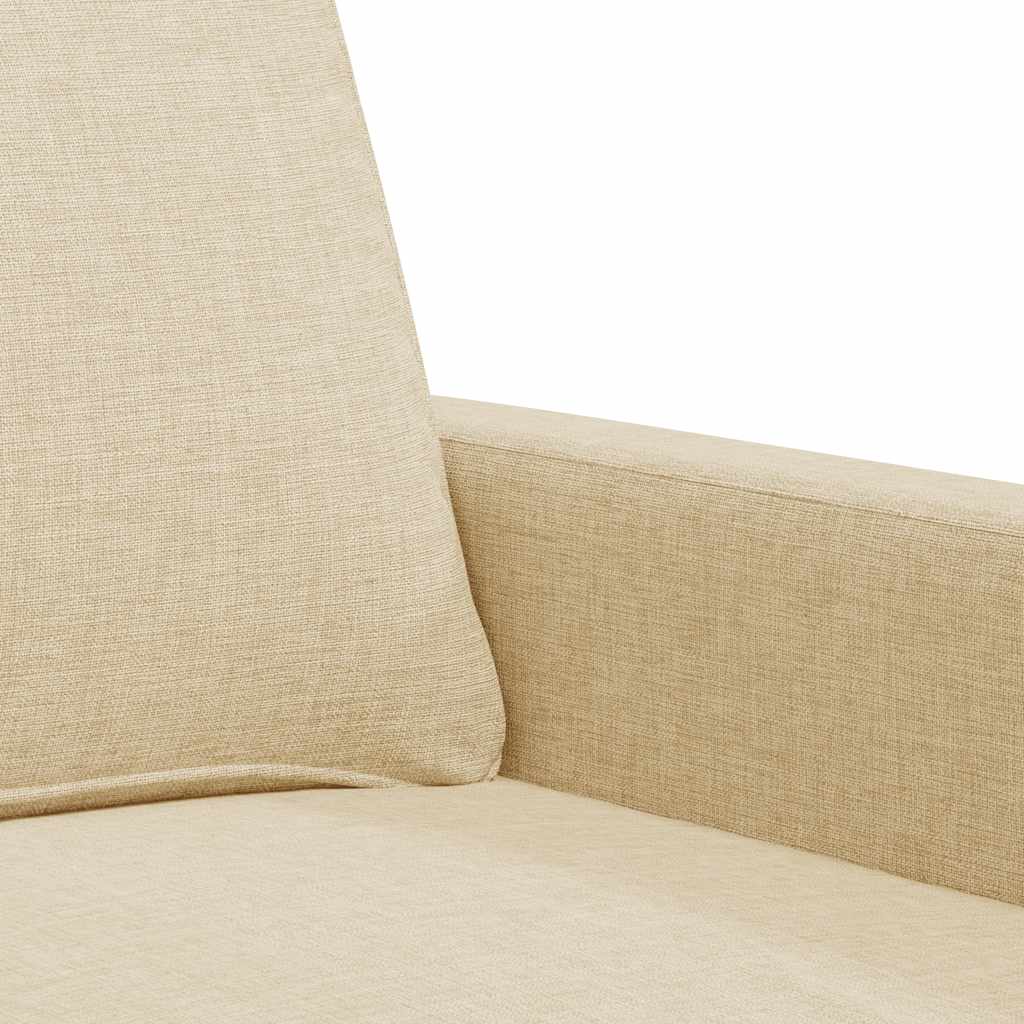 vidaXL Fotel, kremowy, 60 cm, obity tkaniną