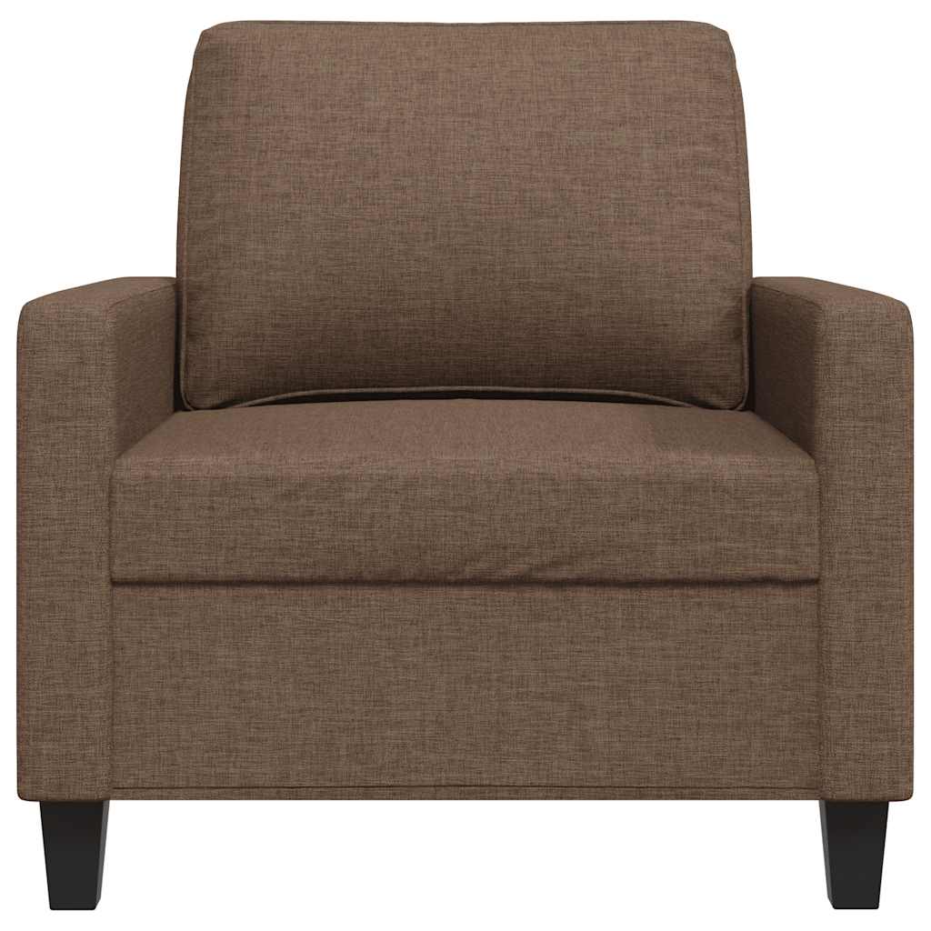 vidaXL Fotel, brązowy, 60 cm, obity tkaniną