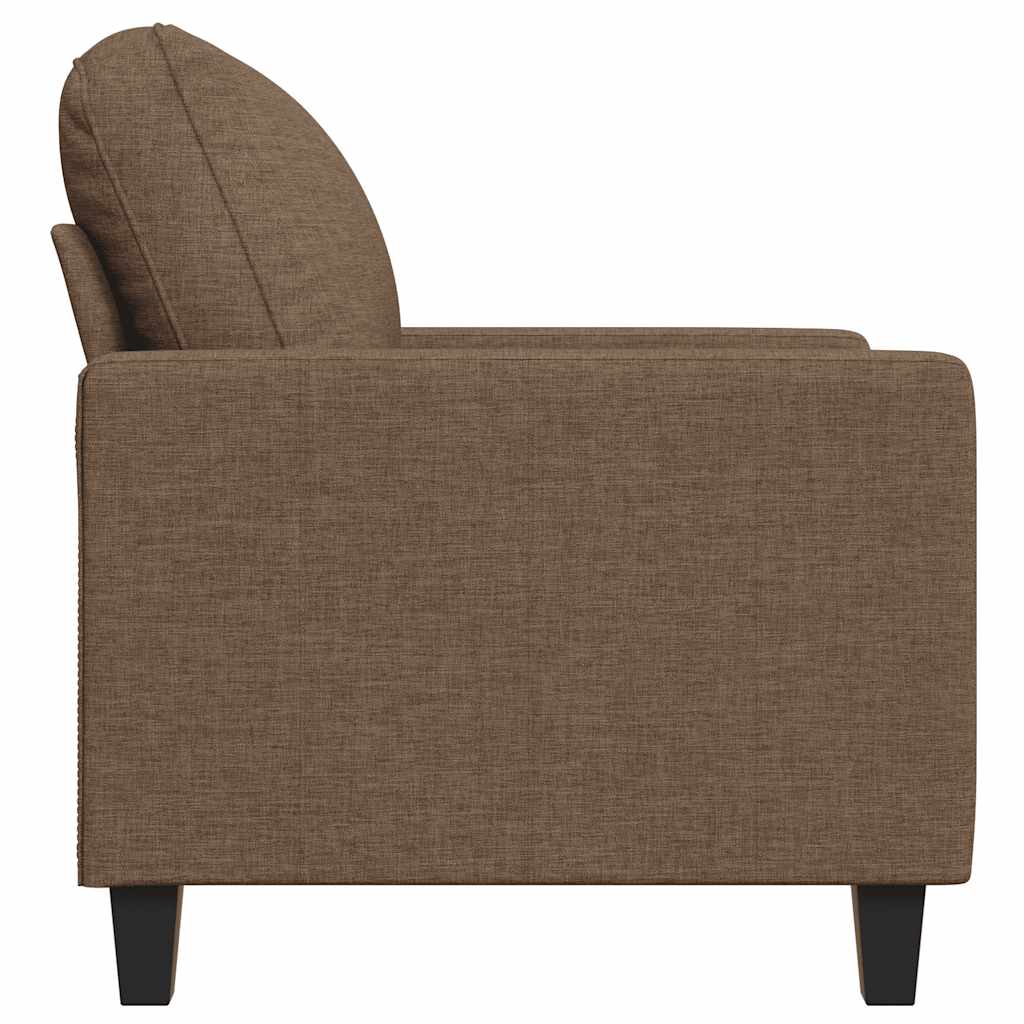 vidaXL Fotel, brązowy, 60 cm, obity tkaniną