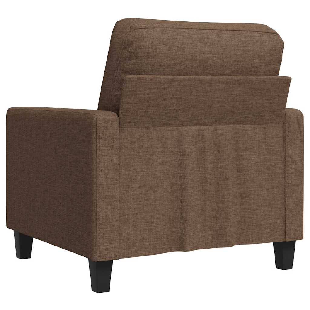 vidaXL Fotel, brązowy, 60 cm, obity tkaniną