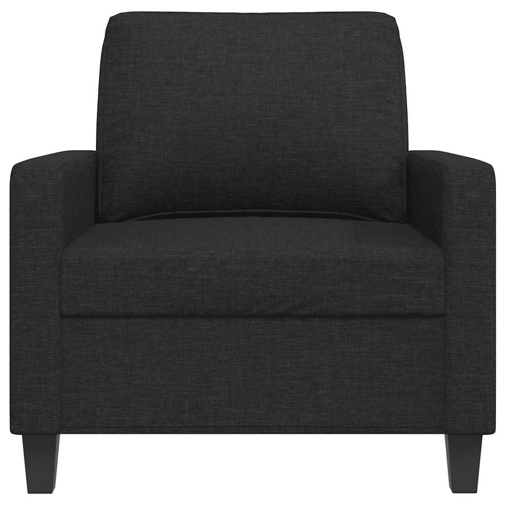 vidaXL Fotel, czarny, 60 cm, obity tkaniną