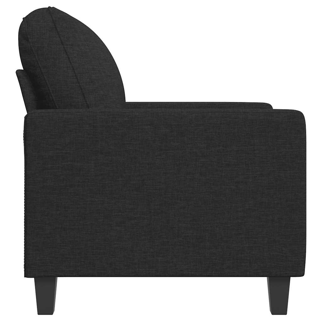 vidaXL Fotel, czarny, 60 cm, obity tkaniną